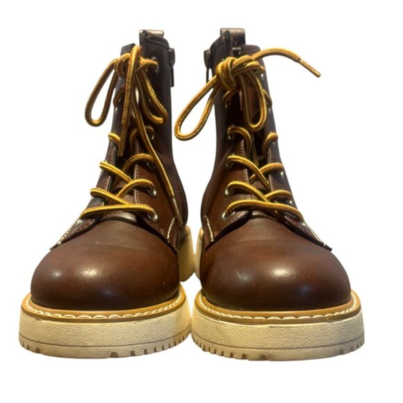 Madden Girl Kentt Lace Up Brown Combat Boots Womens Size 8M PU Upper - Picture 8 of 13